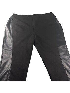 Marc New York Faux Leather Pants Women Spandex Full Control Waistband Slacks